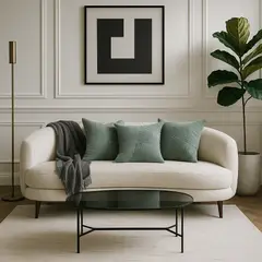 GENERICO - Pack de 3 Fundas De Cojín Textura Suave Acanalada Turquesa