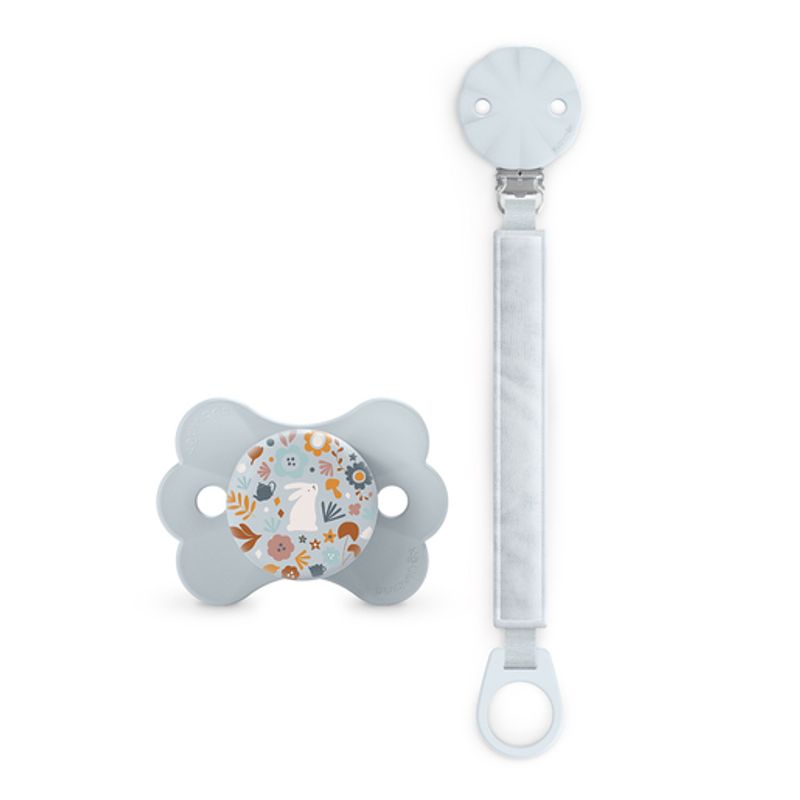 SUAVINEX - PACK CHUPETE Y BROCHE WONDERLAND 0-6 MESES SILICONA  AZUL