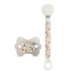 SUAVINEX - PACK CHUPETE Y BROCHE WONDERLAND 6-18 MESES SILICONA BEIGE