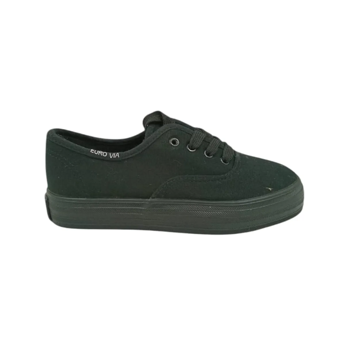 HERIEL - Zapatilla Negra Textil Mujer
