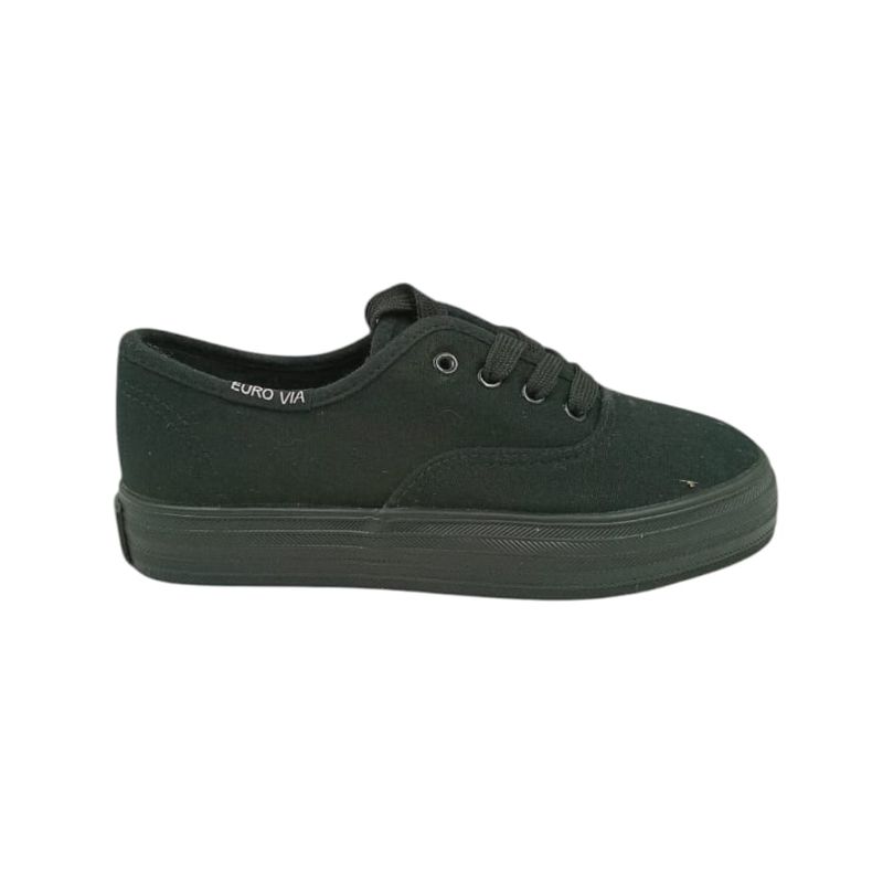 HERIEL - Zapatilla Negra Textil Mujer