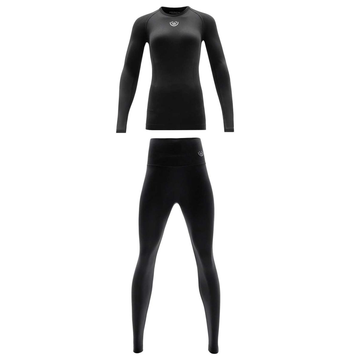 GIOVACCHINO - Pack de Camiseta y Calza Deportiva Primera Capa Microfibra Mujer