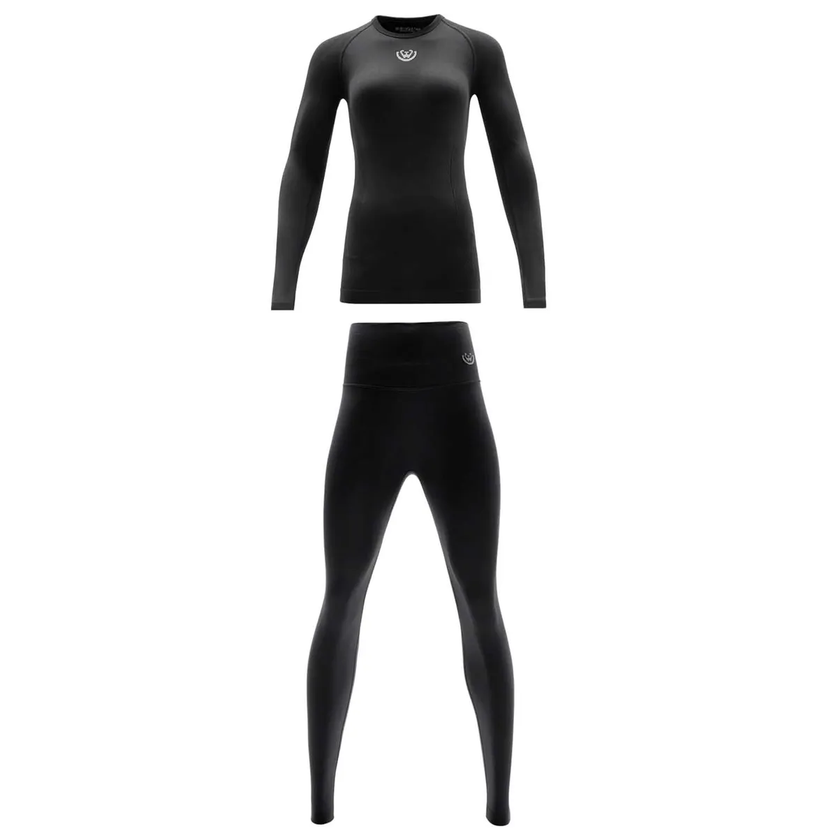 GIOVACCHINO - Pack de Camiseta y Calza Deportiva Primera Capa Microfibra Mujer