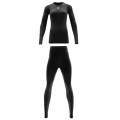 GIOVACCHINO - Pack de Camiseta y Calza Deportiva Primera Capa Microfibra Mujer