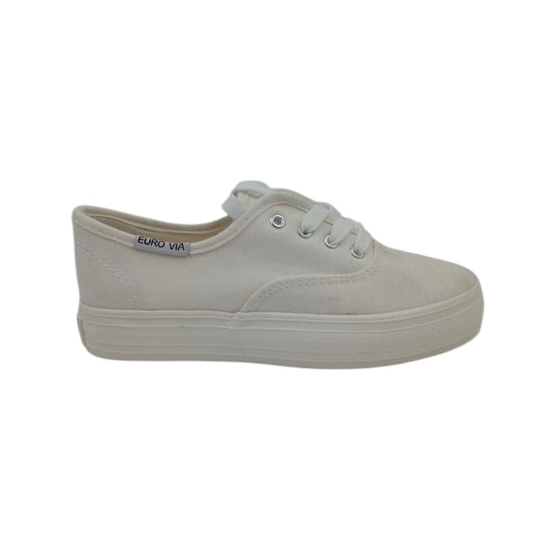HERIEL - Zapatilla Blanca Plataforma Mujer