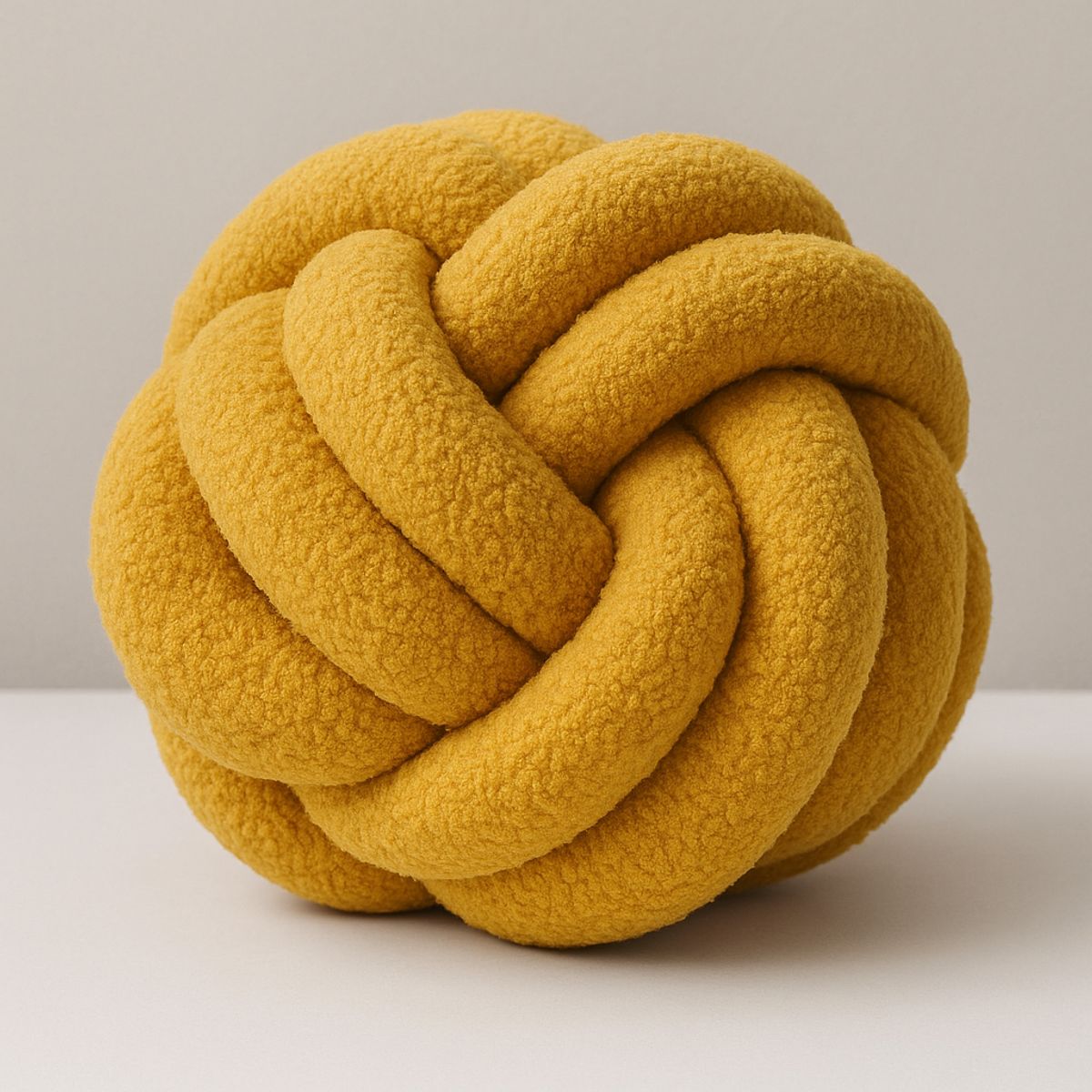 GENERICO - Excelencia en Cojín Nudo Decorativo Amarillo Estilo Contemporáneo