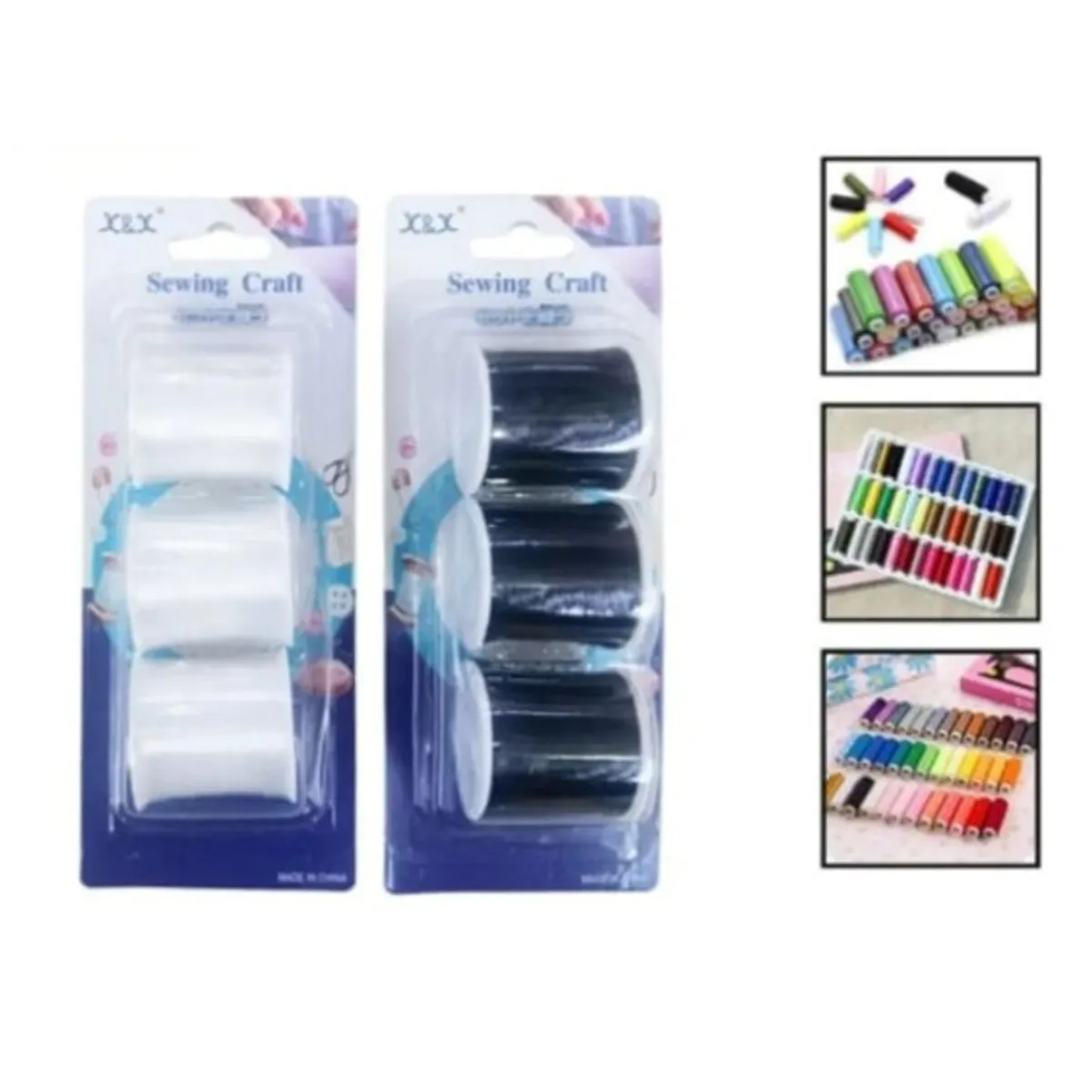 GENERICO - Set 6 Unidades De Hilos Para Coser Colores Surtidos