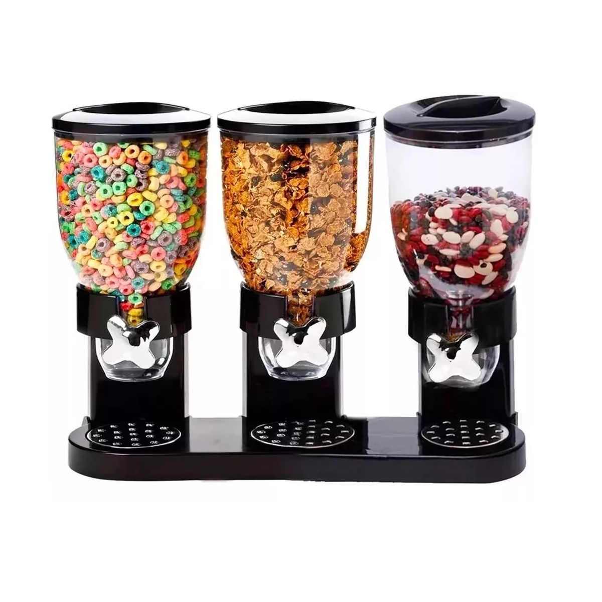 GENERICO - Dispensador Triple Cereal Granos Dulces Frutos Secos