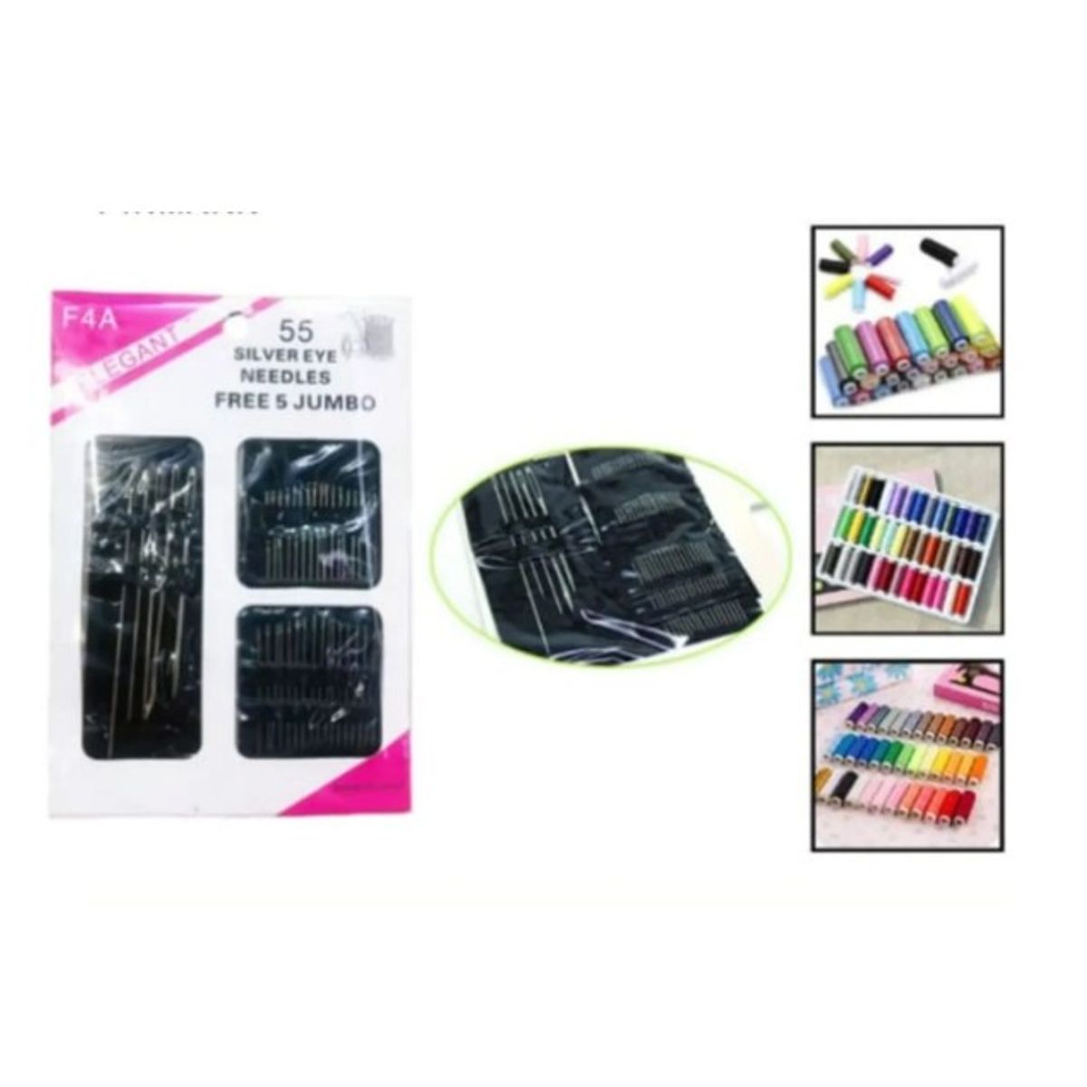 GENERICO - Set 55 Pasadores Agujas De Costura Acero Inoxidable