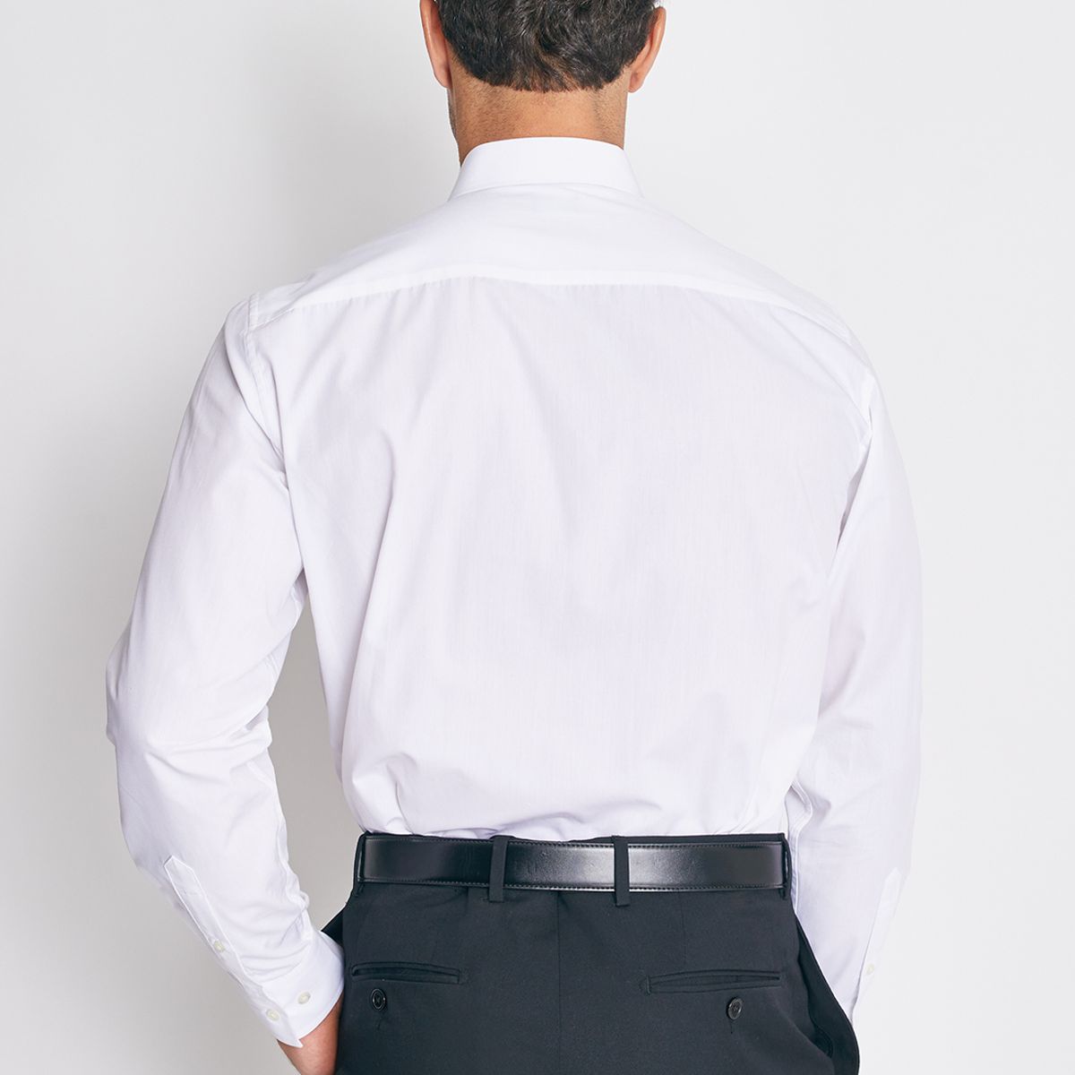 MAVIANNI - Camisa Formal Básica Lisa Regular Poplin Blanco Mavianni