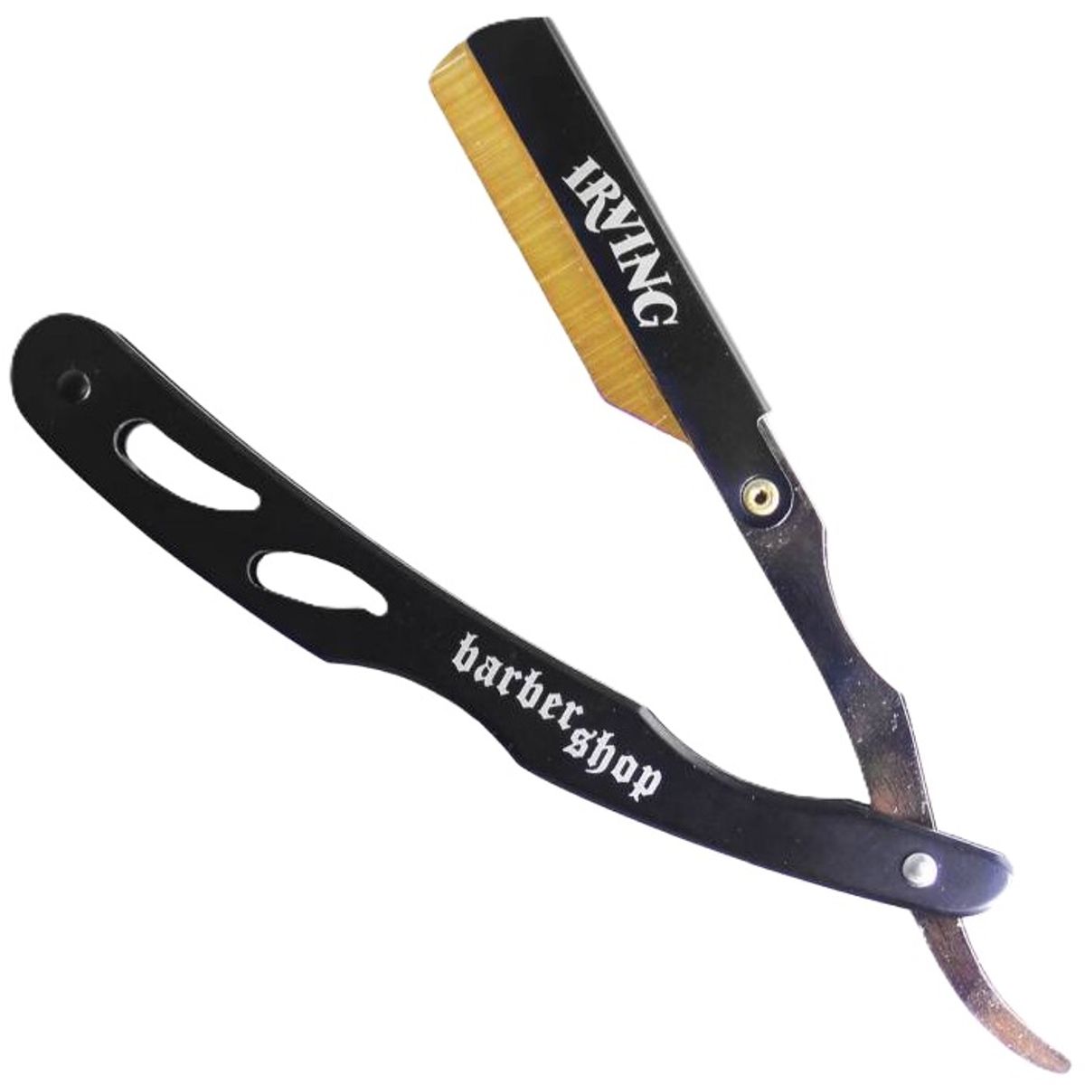 IRVING BARBER COMPANY - Navaja Irving Acero Dorada