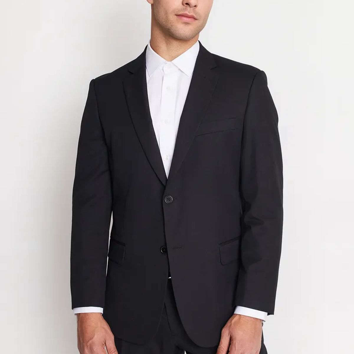 MAVIANNI - Traje Formal Básico Regular Twill Negro