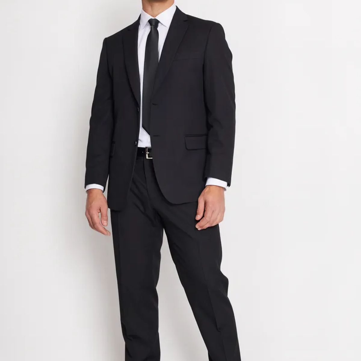 MAVIANNI - Traje Formal Básico Regular Twill Negro