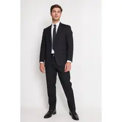 MAVIANNI - Traje Formal Básico Regular Twill Negro
