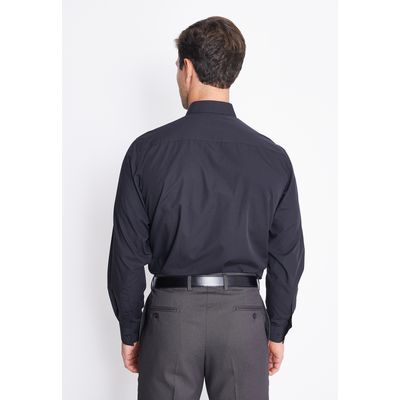 Imagen 2 del producto Camisa Formal Básica Lisa Regular Poplin Negro