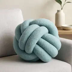 GENERICO - Excelencia en Cojín Nudo Decorativo Celeste Estilo Contemporáneo
