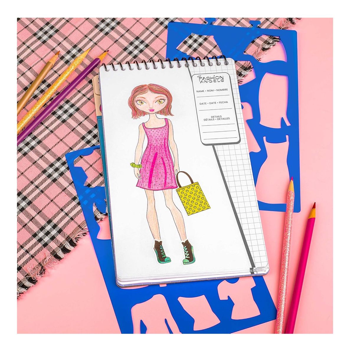 FASHION ANGELS - Portafolio Cuaderno Bocetos Diseños Escuela Fashion Angel