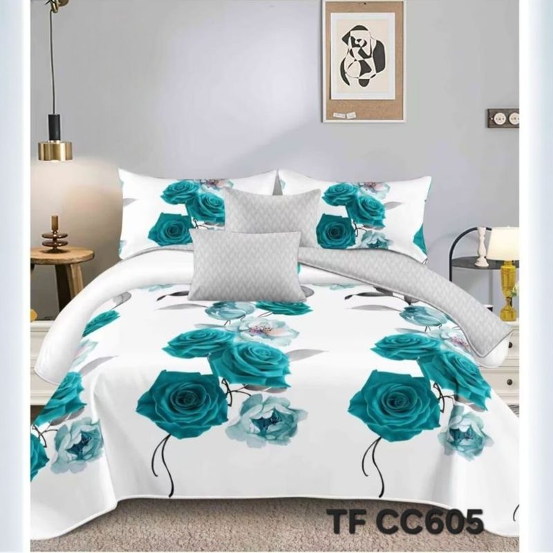 ANGELES DEL HOGAR - CUBRECAMA QUILT DE VERANO CON DISEÑO TF PLAZA Y MEDIA