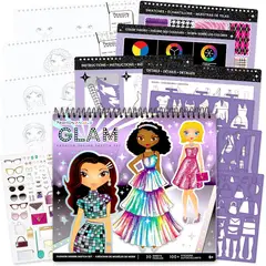 FASHION ANGELS - Cuaderno Libreta Diseñar De Moda Stickers