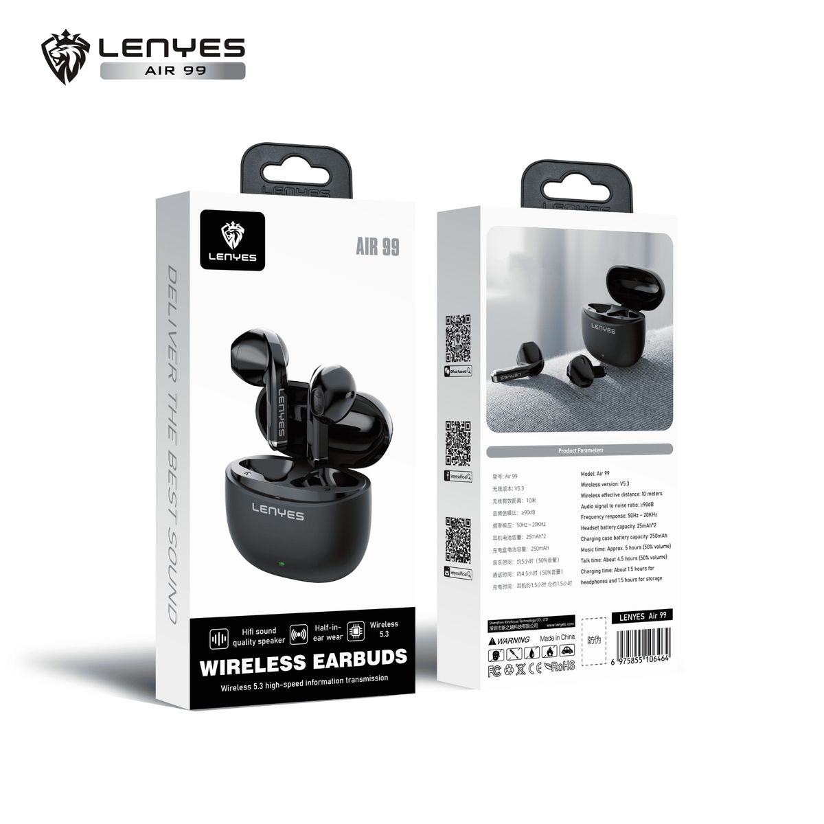 LENYES - Audífonos Bluetooth AIR 99