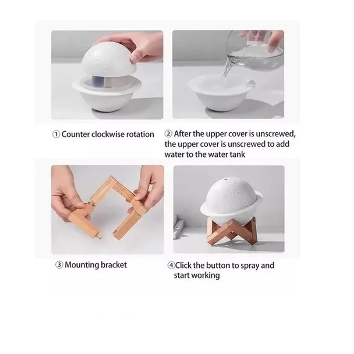 IRM - Humidificador Aire Difusor Lampara Saturno