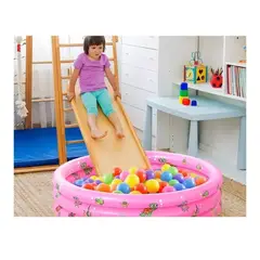 CARIBEE - Piscina Redonda Inflable Niños Anillos Rosada