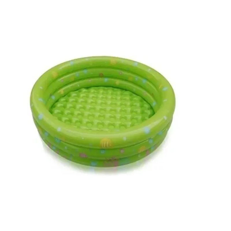CARIBEE - Piscina Redonda Inflable Niños Anillos Verde
