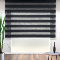 Cortina Persiana Roller Zebra Negra 140x200