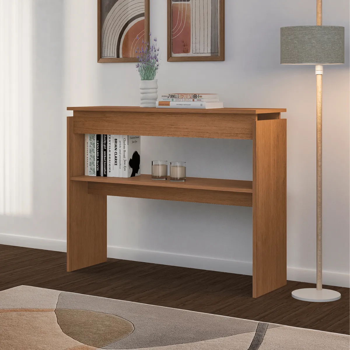 EXIT - Mesa de Arrimo Rectangular 100x79x30 cm Marrón - Creta