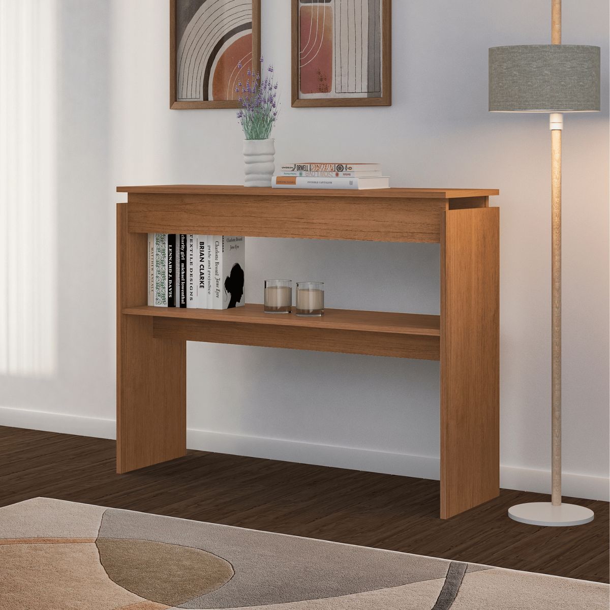 EXIT - Mesa de Arrimo Rectangular 100x79x30 cm Marrón - Creta