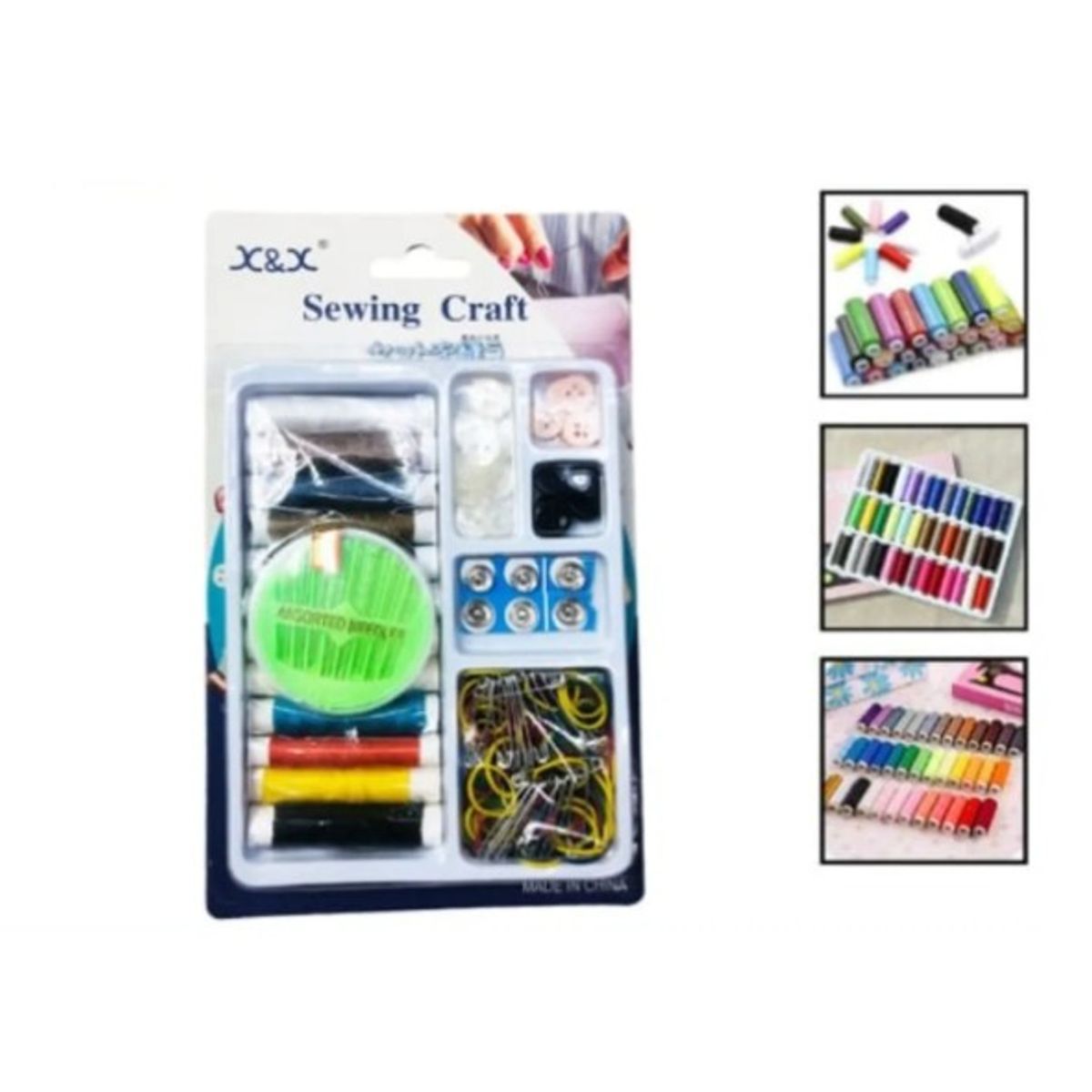 GENERICO - Set Articulos Para Costura Botones-Hilos-Agujas