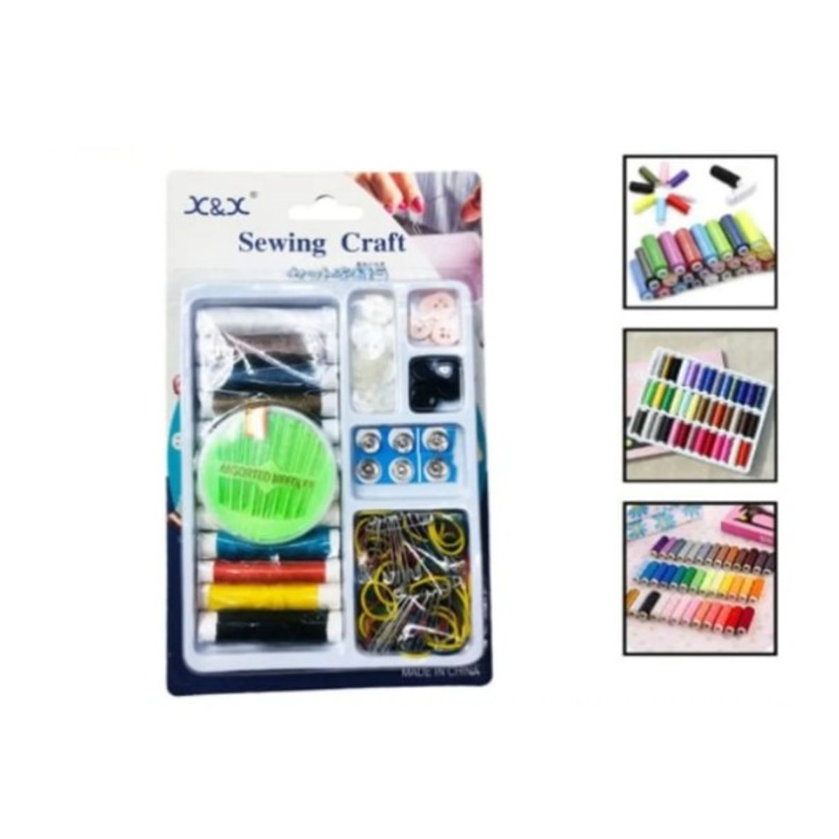 GENERICO - Set Articulos Para Costura Botones-Hilos-Agujas