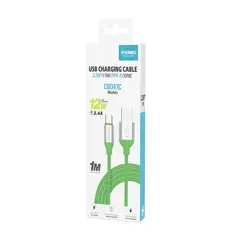 KBOD - Cable Para Carga y Datos Usb Tipo C Cbo47 1 Metro 12W Verde