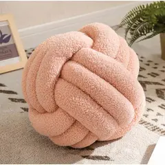 GENERICO - Excelencia en Cojín Nudo Decorativo Rosa Estilo Contemporáneo
