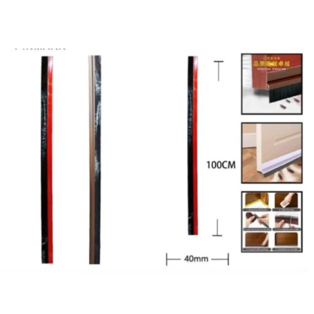 GENERICO - Tira De Costura De Puerta 100X40Cm