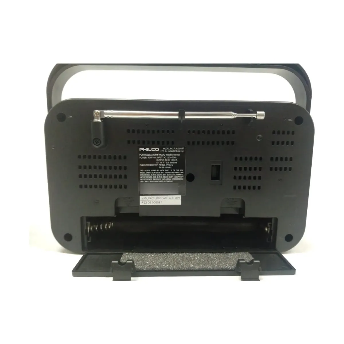 PHILCO - RADIO PORTATIL PHILCO BLUETOOTH PJR2200BT-SL NEGRO