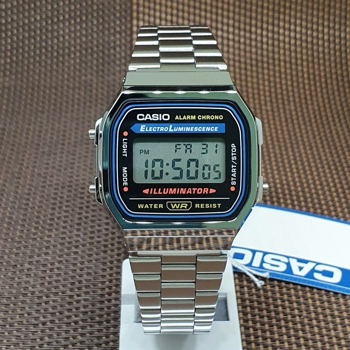 CASIO - RELOJ CASIO A168W-1 HOMBRE VINTAGE ILUMINATOR