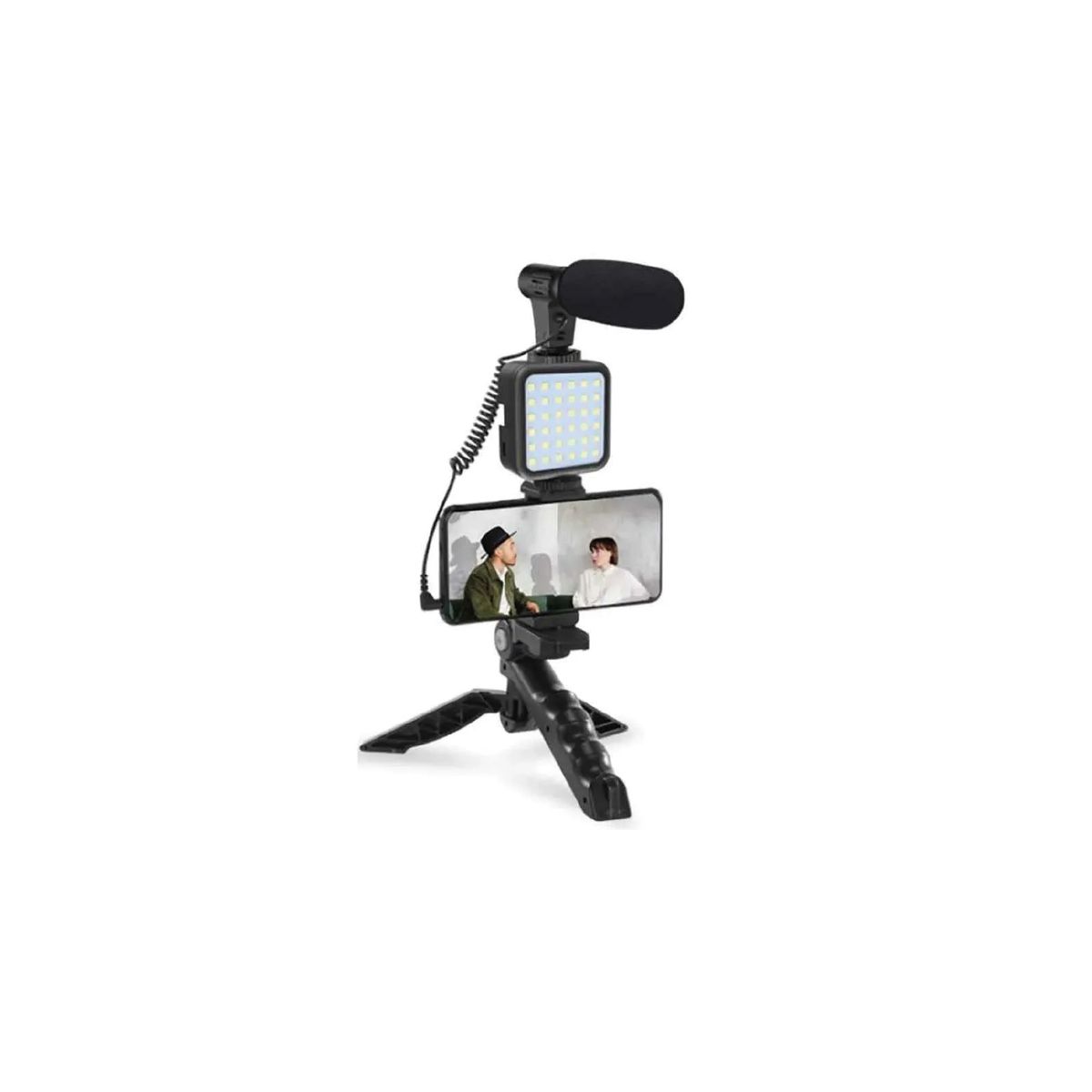 PUNTO STORE - Trípode Celular Con Iluminación Y Micrófono - Ps