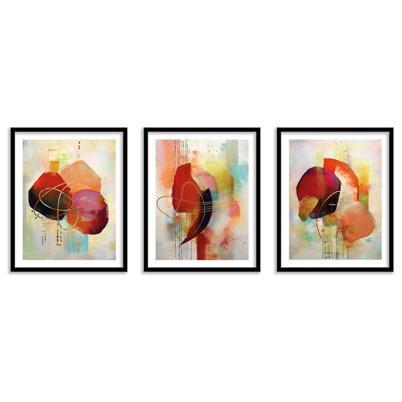 GENERICO - Tríptico Fusión Cromática 40x50 cm colores vibrantes