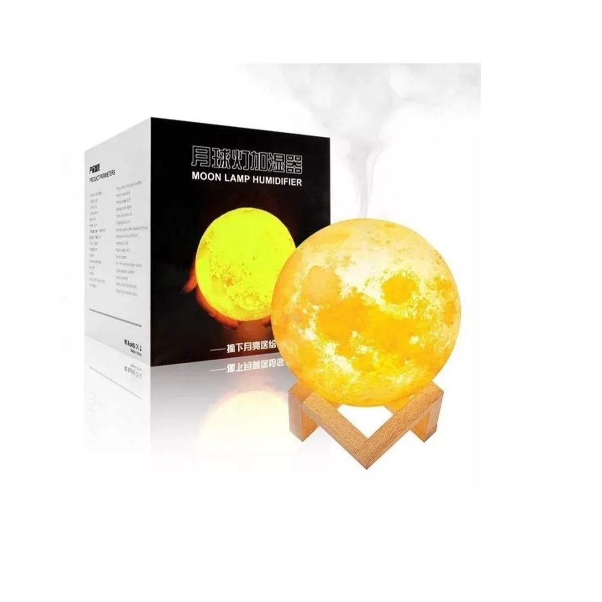 CARIBEE - Humidificador Purificador Aire Lampara Luna 3d