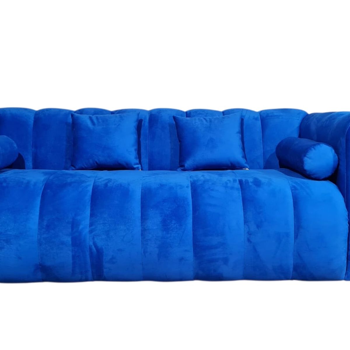 GENERICO - Sofa Martins 2 mts, felpa azulino, 3 cuerpos