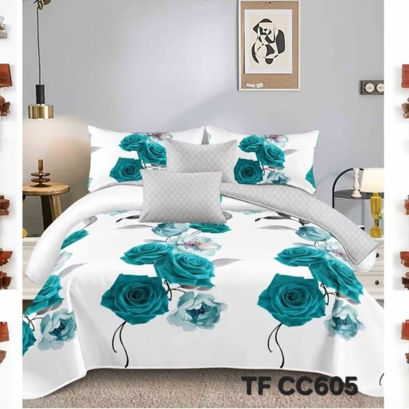 ANGELES DEL HOGAR - CUBRECAMA QUILT DE VERANO TF CON DISEÑO 2 PLAZAS