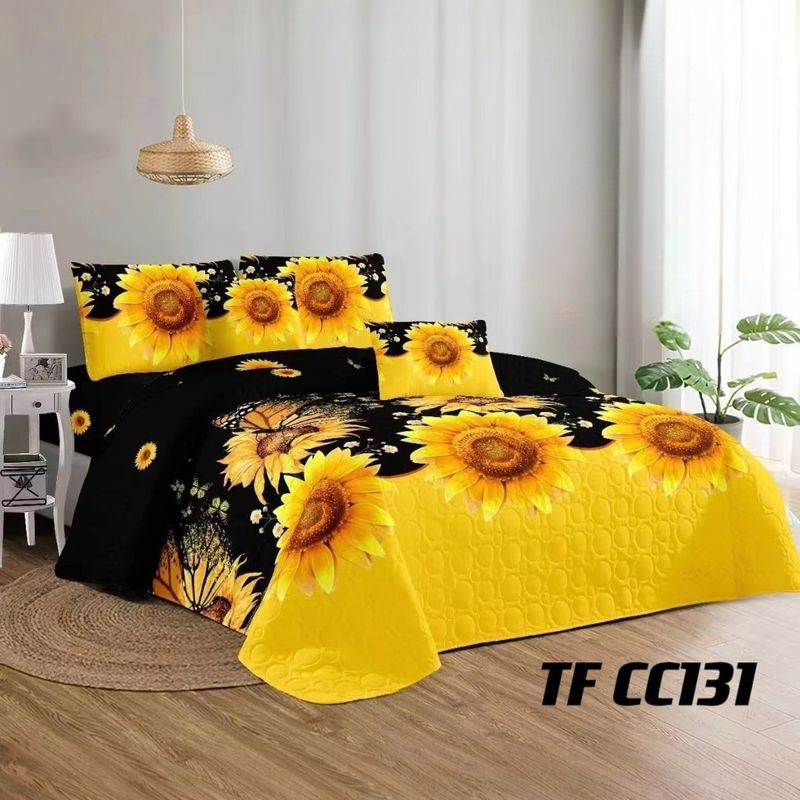 ANGELES DEL HOGAR - CUBRECAMA QUILT DE VERANO TF CON DISEÑO 2 PLAZAS
