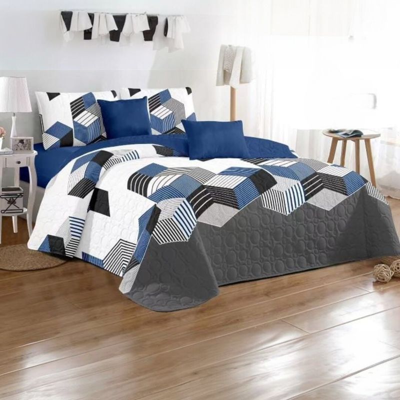 ANGELES DEL HOGAR - CUBRECAMA QUILT DE VERANO TF CON DISEÑO 2 PLAZAS