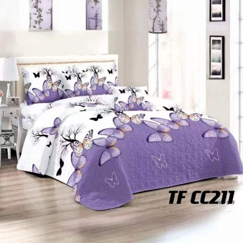ANGELES DEL HOGAR - CUBRECAMA QUILT DE VERANO TF CON DISEÑO 2 PLAZAS