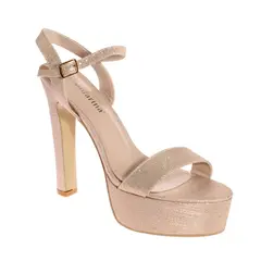 SOLLU - Sandalia Plataforma Mujer Vía Franca Color Dorado