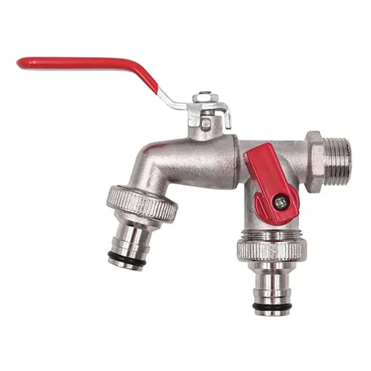 OFERTABKN - Llave De Jardín Con Doble Salida 12 Grifo De Válvula