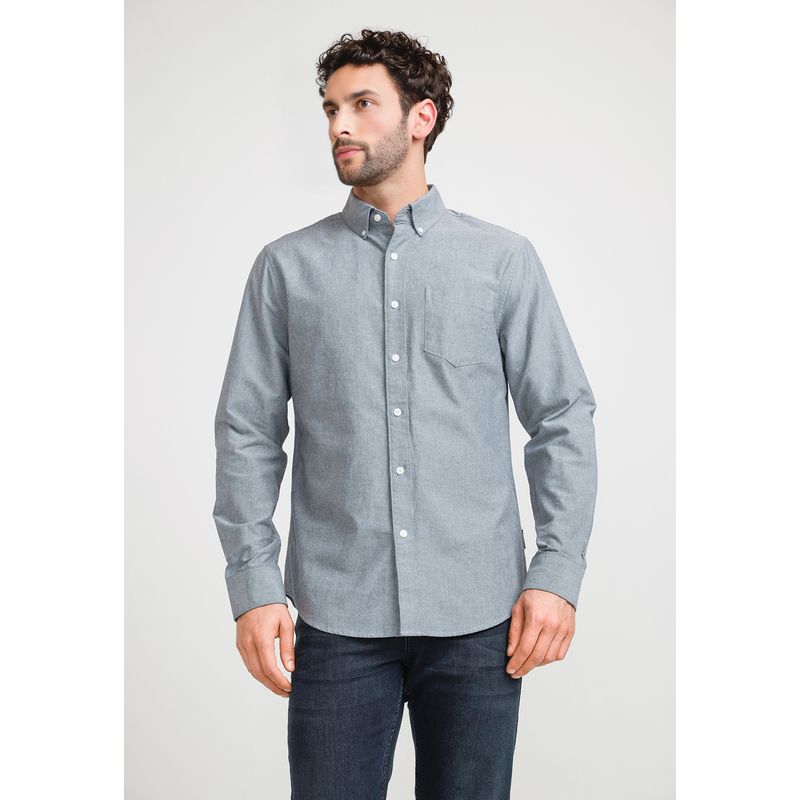 PERRY ELLIS - Camisa Hombre Oxford Navy