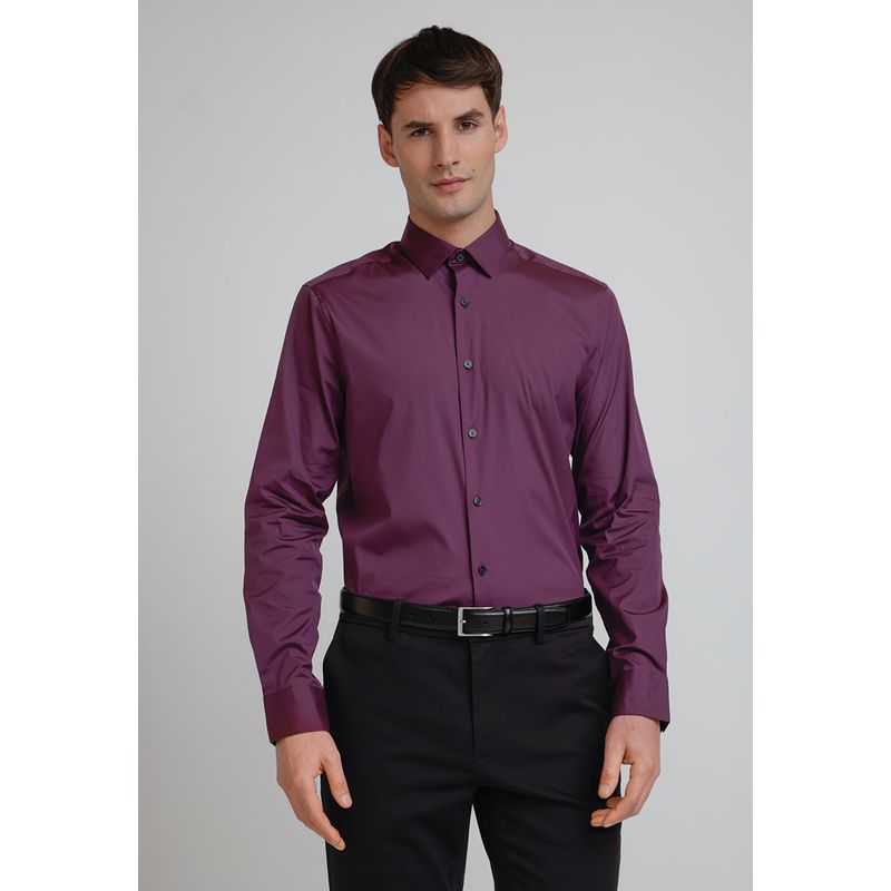PERRY ELLIS - Camisa Hombre Smart Morado