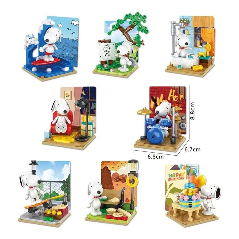 GENERICO - Snoopy Peanuts Bloques Armables Tipo Lego Hobbies